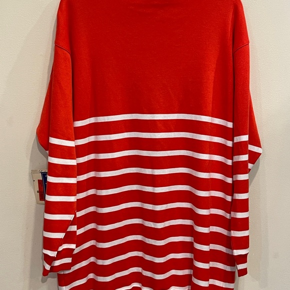 Vintage Adrienne Vittadini Red Stripe Nautical Cardigan - Picture 7 of 7